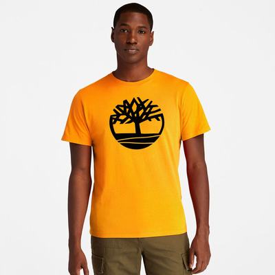 Pánské Tričko Timberland Kennebec River Tree Logo T-Shirt Oranžové | TI36742-218