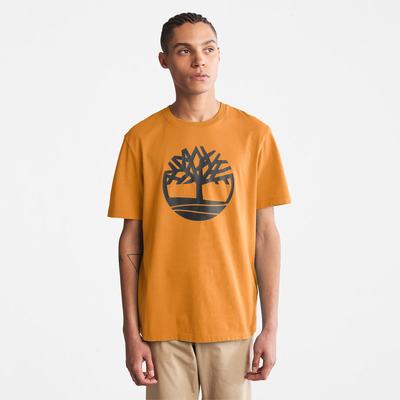 Pánské Tričko Timberland Kennebec River Tree Logo T-Shirt Žluté | TI38915-023
