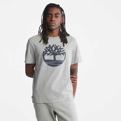 Pánské Tričko Timberland Kennebec River Tree Logo T-Shirt Šedé | TI47026-920