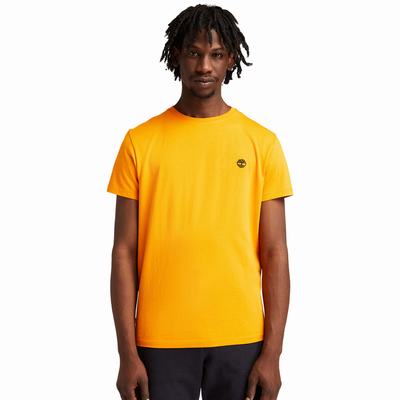 Pánské Tričko Timberland Krátké Sleeve Slim Logo Tee Oranžové | TI08473-280