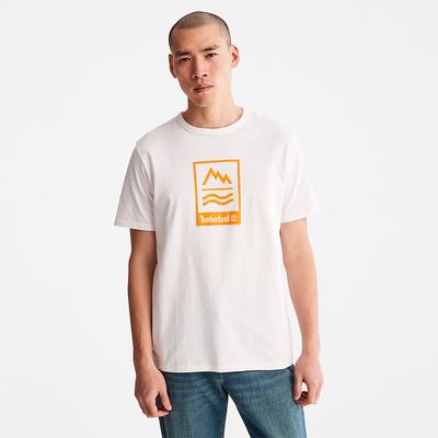 Pánské Tričko Timberland Mountains-to-Rivers T-Shirt Bílé | TI03598-965