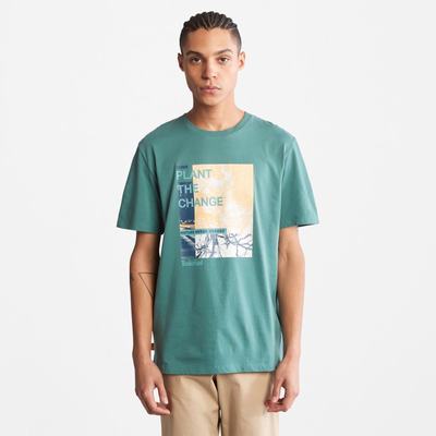 Pánské Tričko Timberland Nature Needs Heroes™ Front-Graphic T-Shirt Tmavě Zelene | TI75682-602