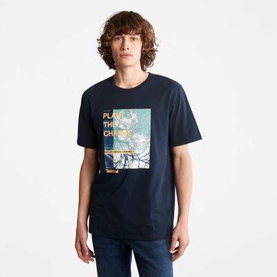 Pánské Tričko Timberland Nature Needs Heroes™ Front-Graphic T-Shirt Tmavě Blankyt | TI85497-980