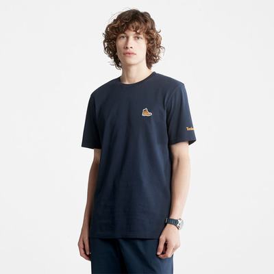 Pánské Tričko Timberland Organic Bavlněné Boot T-Shirt Tmavě Blankyt | TI27035-246