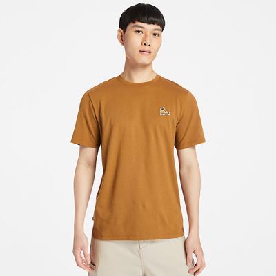 Pánské Tričko Timberland Organic Bavlněné Boot T-Shirt Hnědé | TI79502-385