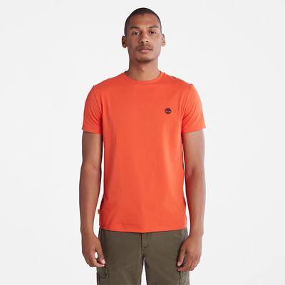 Pánské Tričko Timberland Organic Bavlněné Logo T-Shirt Oranžové | TI82093-821