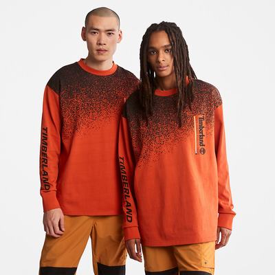 Pánské Tričko Timberland Outdoor Archive Long-sleeved Graphic T-Shirt Oranžové | TI78214-023