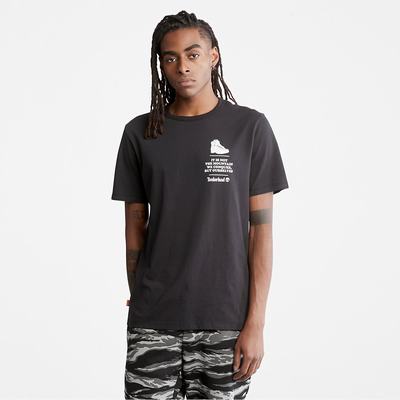 Pánské Tričko Timberland Outdoor Heritage Boot-Logo T-Shirt Černé | TI97681-506