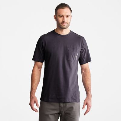 Pánské Tričko Timberland PRO® Base Plate Blended Krátké-Sleeve T-Shirt Tmavě Blankyt | TI03214-281
