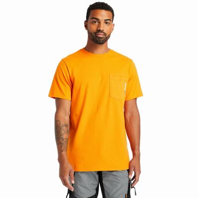 Pánské Tričko Timberland PRO® Base Plate Blended Krátké-Sleeve T-Shirt Oranžové | TI12689-031