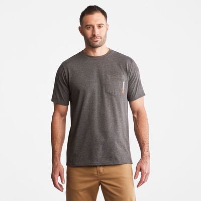 Pánské Tričko Timberland PRO® Base Plate Blended Krátké-Sleeve T-Shirt Tmavě Šedé | TI31962-187