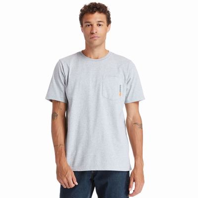 Pánské Tričko Timberland PRO® Base Plate Blended Krátké-Sleeve T-Shirt Šedé | TI52403-426
