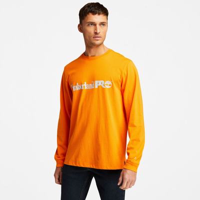 Pánské Tričko Timberland PRO® Base Plate Long-Sleeve Graphic T-Shirt Oranžové | TI56837-302