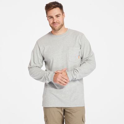 Pánské Tričko Timberland PRO® Base Plate Long-Sleeve T-Shirt Šedé | TI64297-417