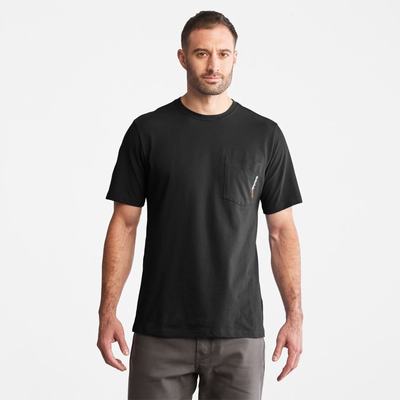 Pánské Tričko Timberland PRO® Base Plate Blended Krátké-Sleeve T-Shirt Černé | TI67345-790