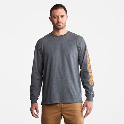 Pánské Tričko Timberland PRO® Base Plate Long-Sleeve Wicking T-Shirt Tmavě Blankyt | TI79061-804