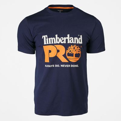Pánské Tričko Timberland PRO® Bavlněné Core Logo T-Shirt Tmavě Blankyt | TI15730-167