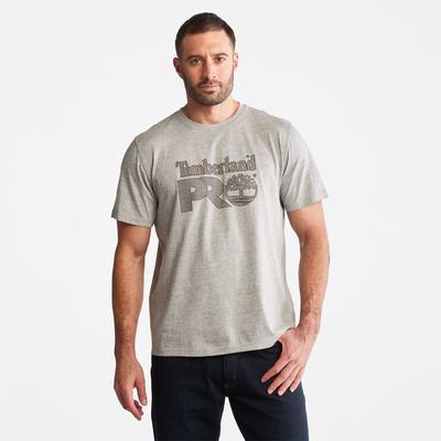 Pánské Tričko Timberland PRO® Textured Graphic Krátké-Sleeve T-Shirt Světle Šedé | TI35026-365
