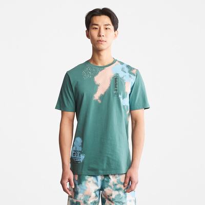 Pánské Tričko Timberland Paint Graphic T-Shirt Tyrkysové | TI19487-280