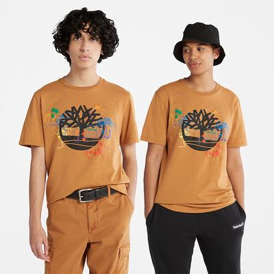 Pánské Tričko Timberland Paint Pride T-Shirt Hnědé | TI02963-849