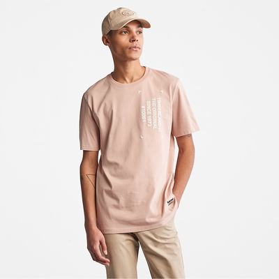 Pánské Tričko Timberland Progressive Utility Graphic T-Shirt Růžové | TI91046-520