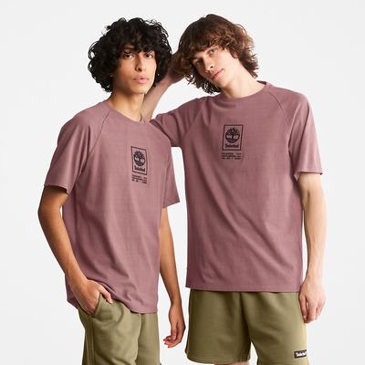 Pánské Tričko Timberland Stacked Logo T-Shirt Růžové | TI28175-932
