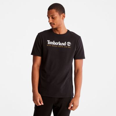 Pánské Tričko Timberland Vítr, Vody, Earth and Sky™ T-Shirt Černé | TI49513-641