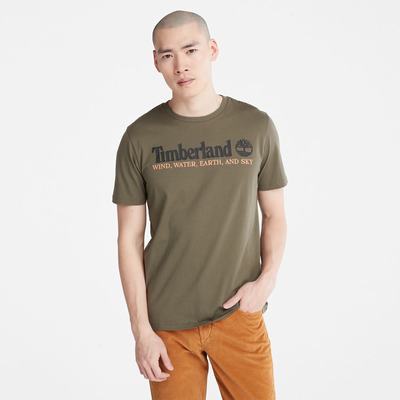 Pánské Tričko Timberland Vítr, Vody, Earth, and Sky T-Shirt Tmavě Zelene | TI53904-509