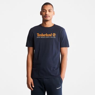 Pánské Tričko Timberland Vítr, Vody, Earth and Sky™ T-Shirt Tmavě Blankyt | TI68190-406
