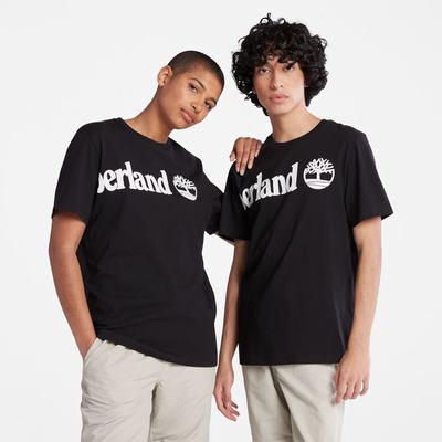 Pánské Tričko Timberland Wraparound-Logo T-Shirt Černé | TI50628-489