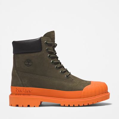 Pánské Zimní Boty Timberland Bee Line x Timberland® 6 Inch Rubber Špicí Tmavě Zelene Oranžové | TI95173-043