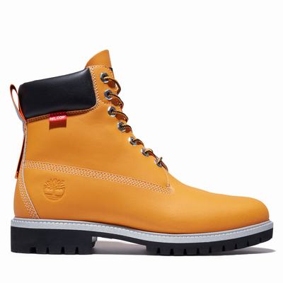 Pánské Zimní Boty Timberland Heritage 6 Inch Waterproof Oranžové | TI18246-076