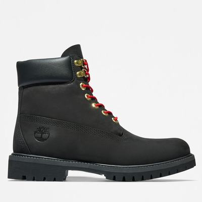 Pánské Zimní Boty Timberland Premium 6 Inch Lux Leather Černé | TI41950-763