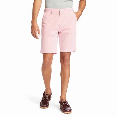 Pánské Šortky Timberland Seersucker Červené | TI62547-784