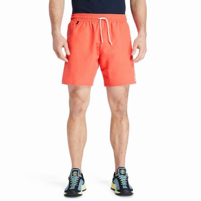 Pánské Šortky Timberland Sunapee Lake Solid-colour Swim Červené | TI02361-681